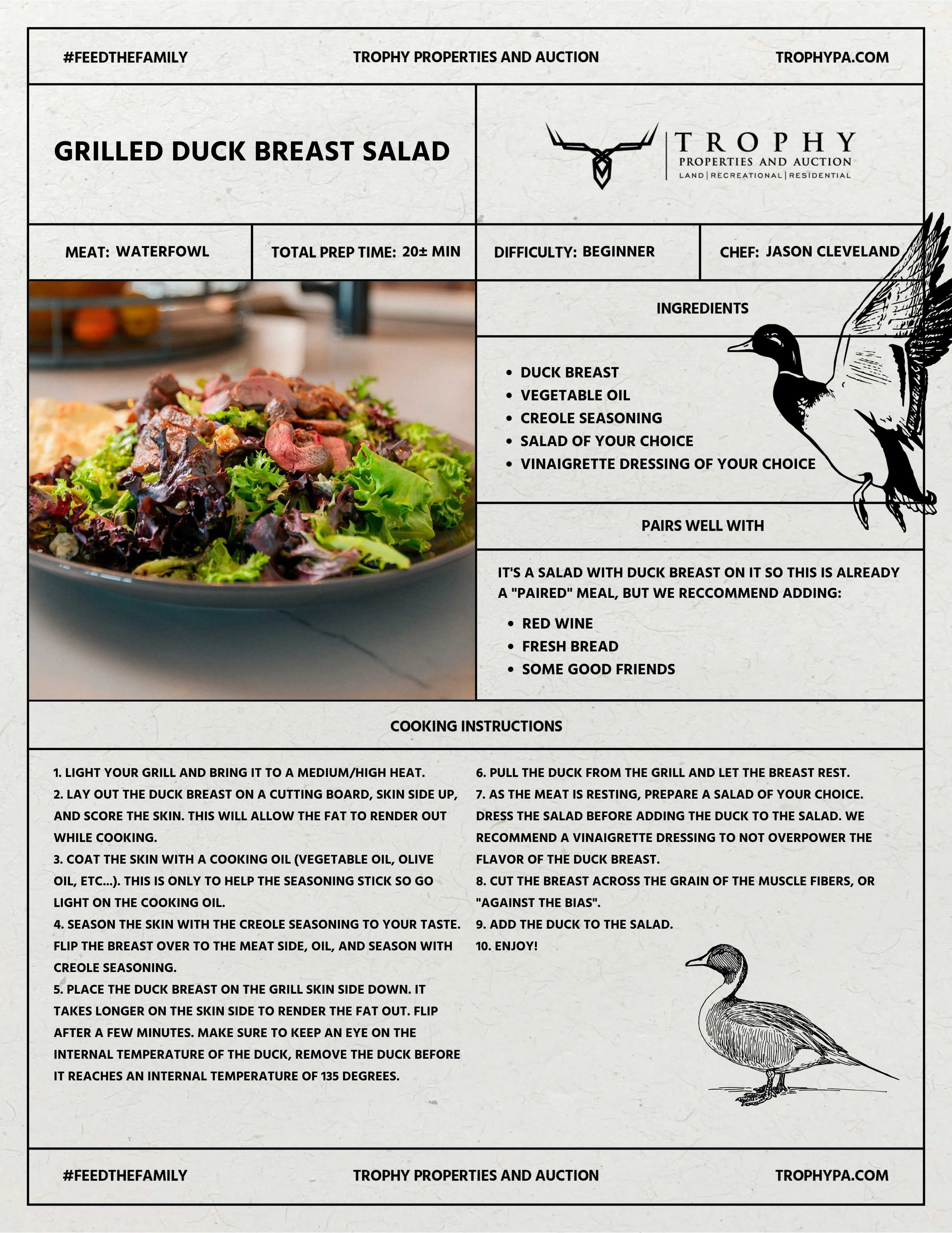GRILLED DUCK BREAST SALAD